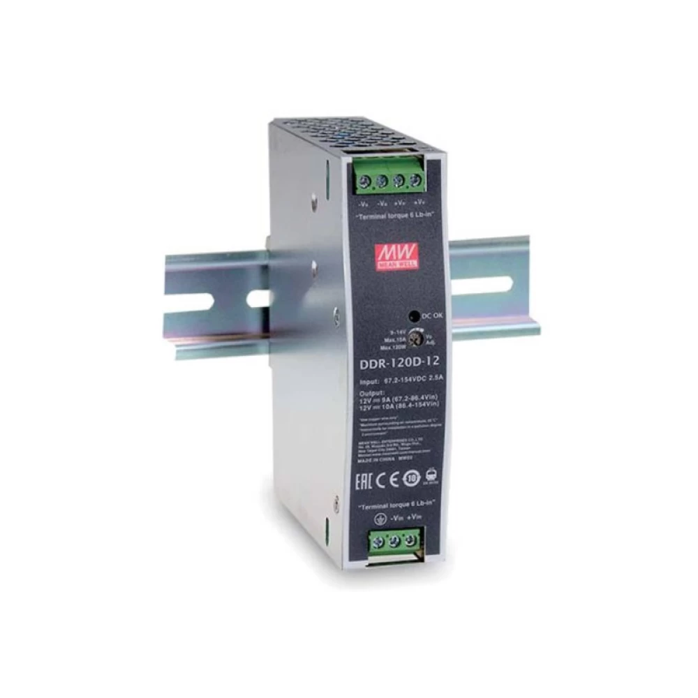 Converter DC/DC ράγας 120W/16.8-33.6V/48V/2.5A DDR-120B-48 MEAN WELL