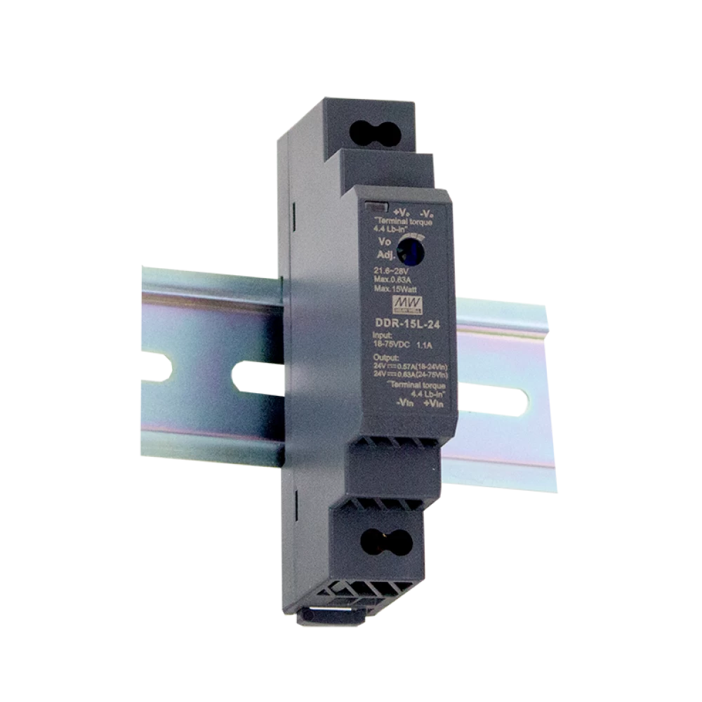 Converter DC/DC ράγας 15W/18-75V/5V/3A DDR-15L-5 MEAN WELL