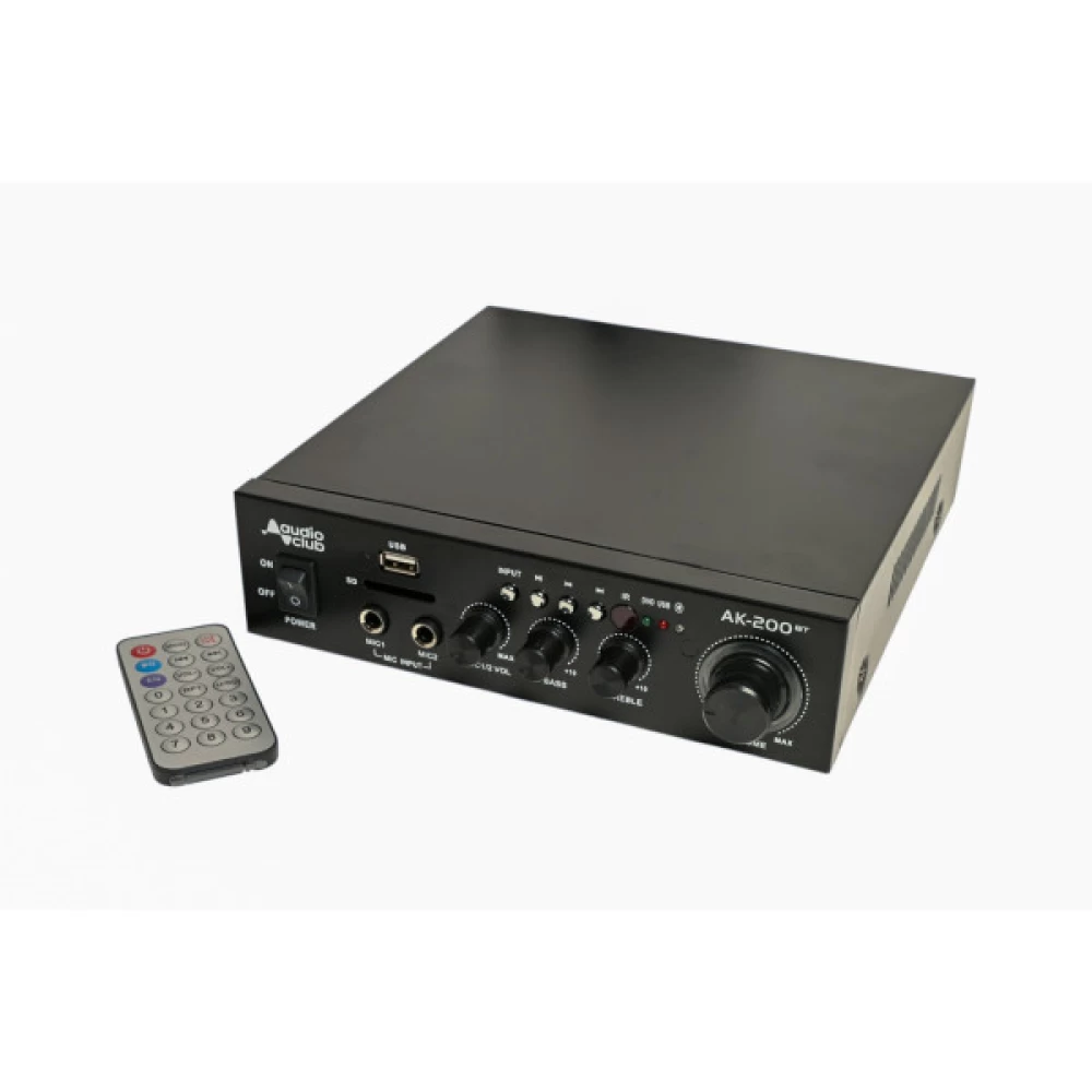 Στερεοφωνικός ενισχυτής 2x50W με λειτουργία Karaoke , USB , SD , Bluetooth AK-200BT