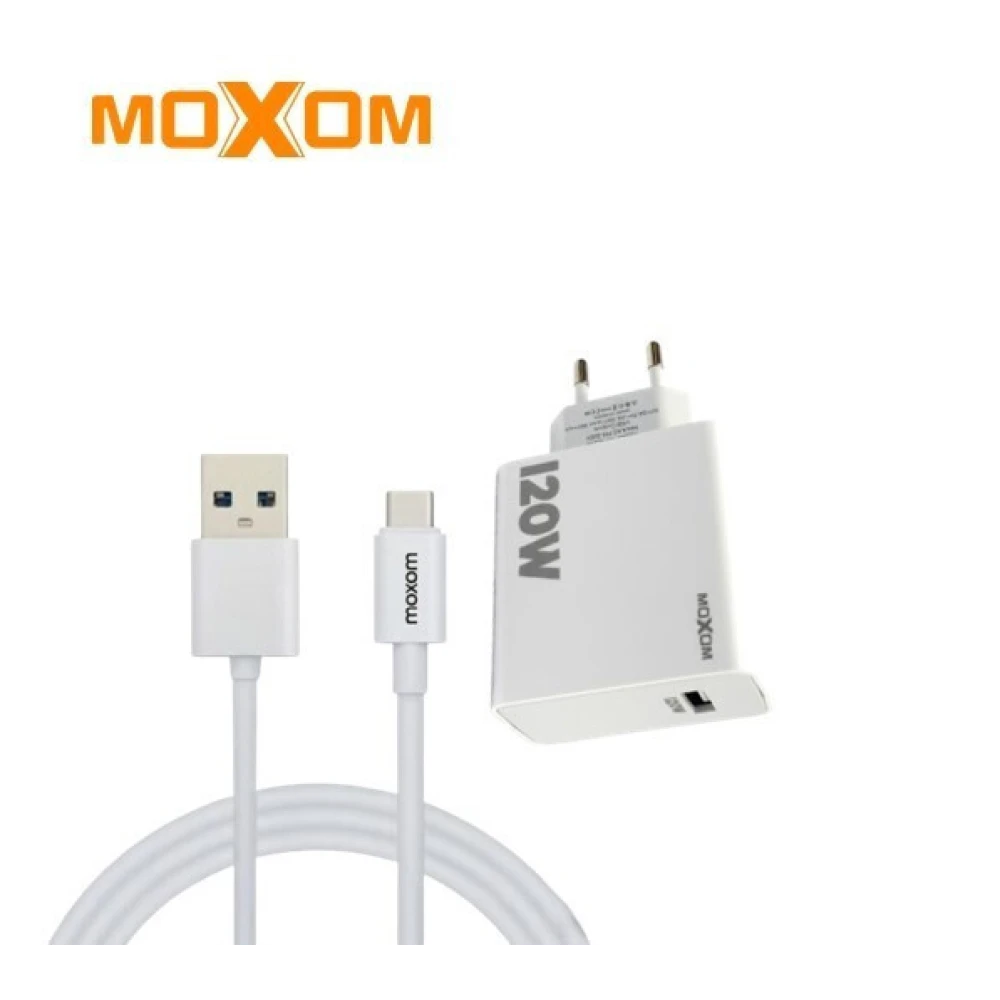   Φορτιστής με Θύρα USB-A και Καλώδιο USB-C 120W Λευκός (MX-HC246) 