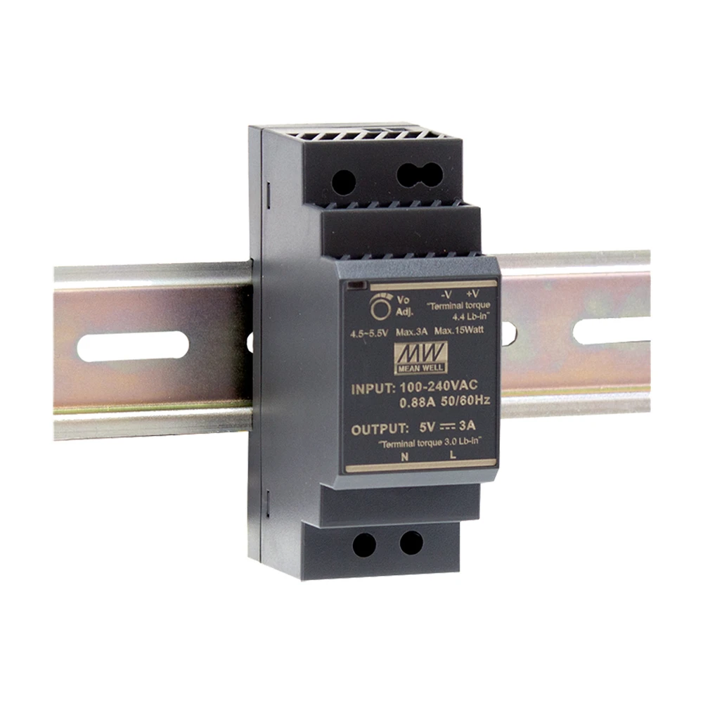 Τροφοδοτικό ράγας 5V 15W/3A MEANWELL HDR-30-5 