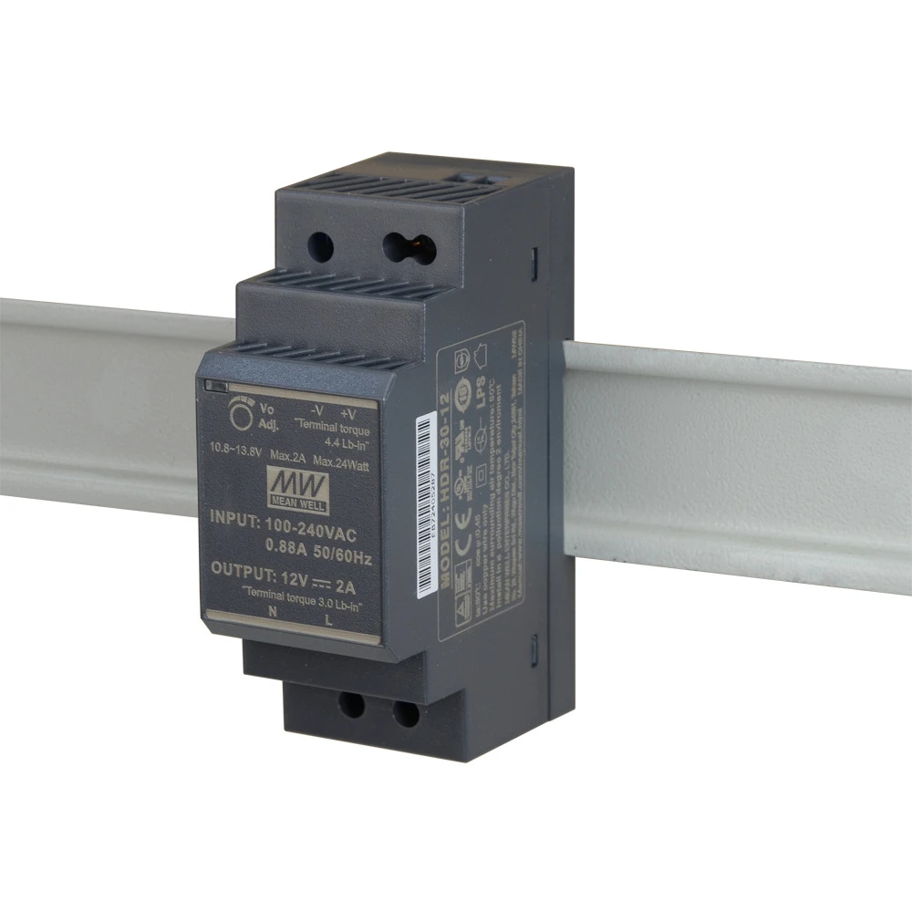 Τροφοδοτικό ράγας 12V 24W/2A MEANWELL