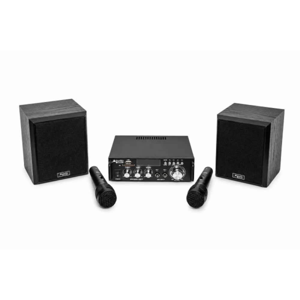  Σύστημα ενισχυτή & μικροφώνου 50Watt Karaoke USB-Bluetooth AV400-SET 