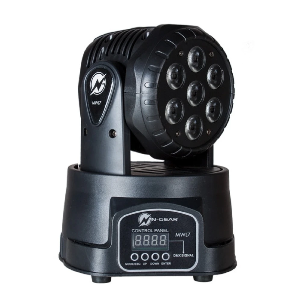 Ρομποτική κεφαλή RGBW DMX 4in1 7LED x10watt N-GEAR MWL7 MOVE WASH LIGHT