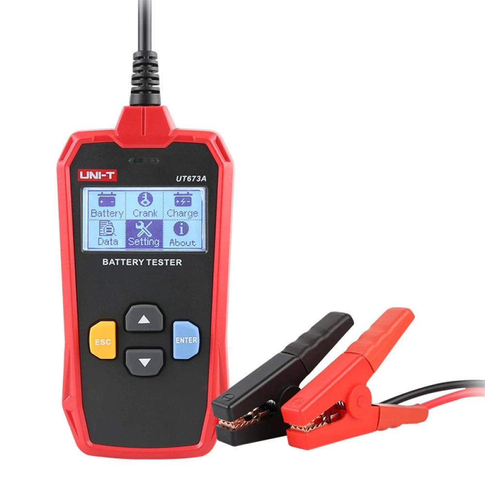  Uni-T UT673A Αναλογικό Battery Tester με Κροκοδειλάκια 12/24V 