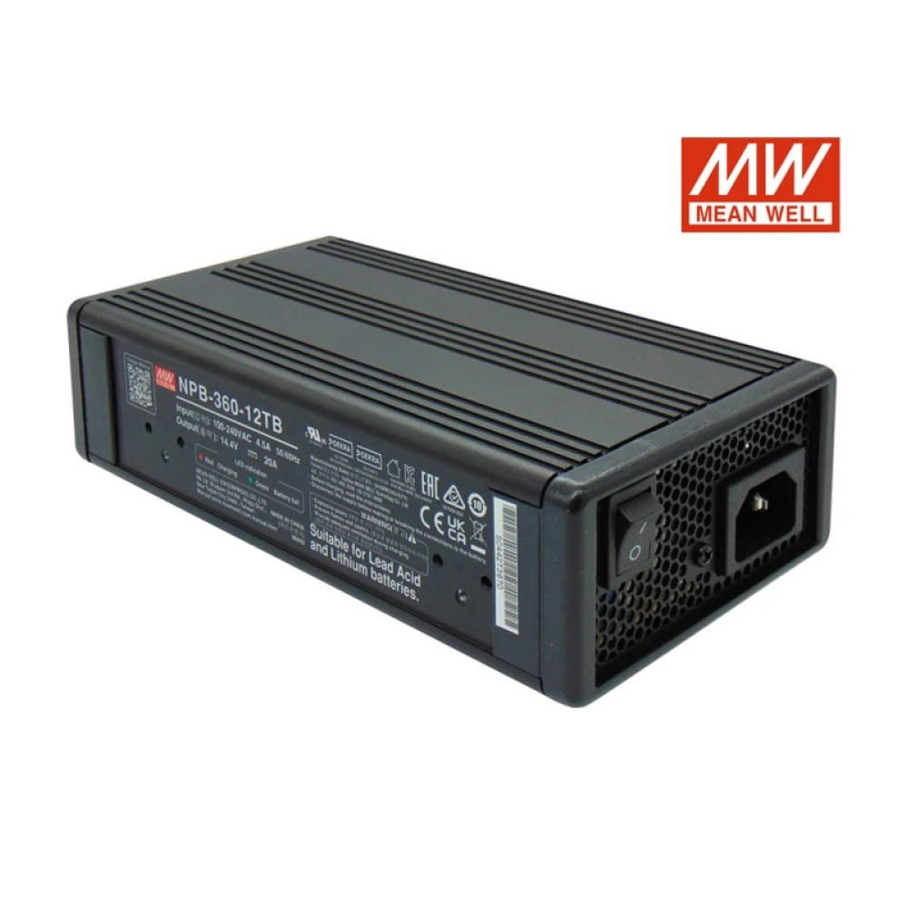  Mean Well Npb-360-12Tb Φορτιστής Μπαταριών Μολύβδου 12V 20A 