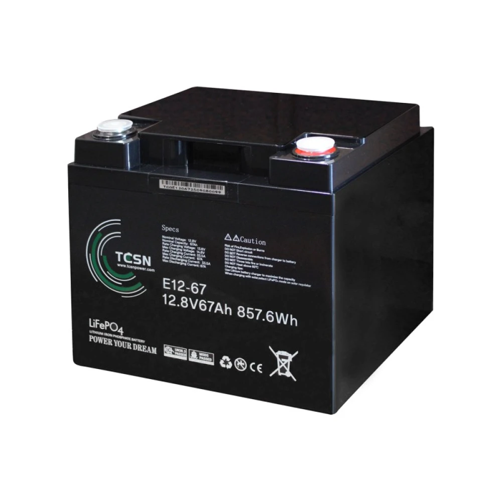 Μπαταρία Λιθίου  LifePO4  67 Ah / 12.8V 857.6Wh E12-67 TCN