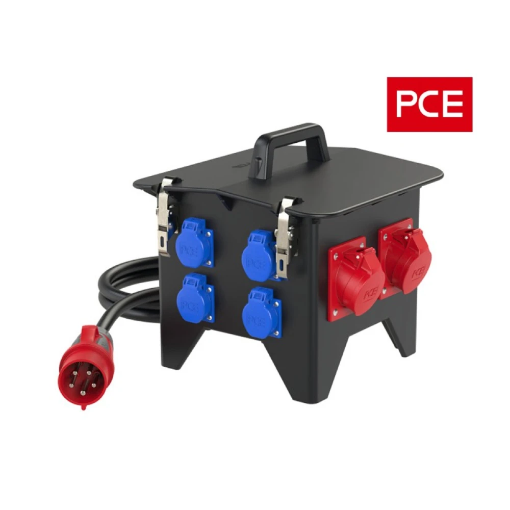 Κουτί διανομής 5P / 3 x CEE και 4 x Σούκο IP54  1x5P 32A,2x 5P 16A,4x2P 16A καουτσούκ 9474584 PCE