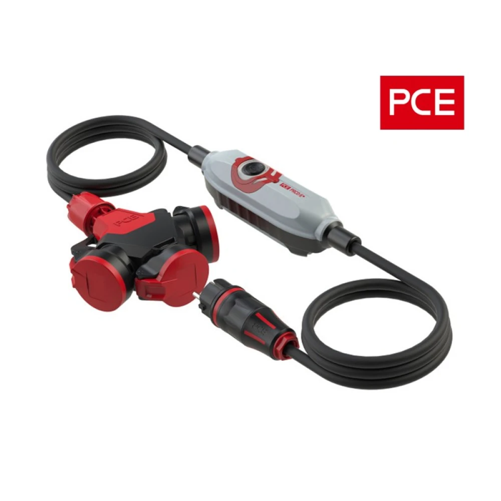 Καλώδιο προέκτασης ασφαλείας  16A ΜΕ PRCD-S+30mA 3x1.5mm² 3m 3 ΘΗΛΥΚΕΣ ΣΟΥΚΟ IP44 4670002 PCE