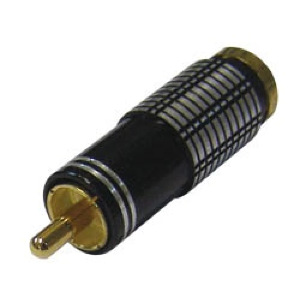 Φίς Rca μεταλλικό αρσενικό μπλέ LZ-518B