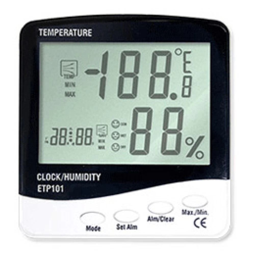 Θερμόμετρο-υργασιόμετρο ρολόι ψηφιακό ETP-101