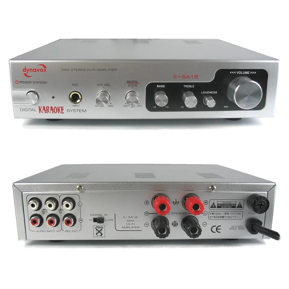 Ενισχυτής Ήχου Dynavox 2 x 75 Watt ασημί E-SA18