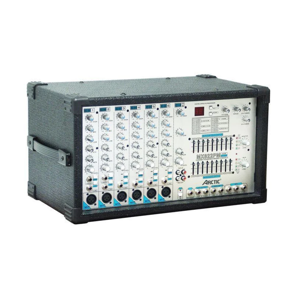 Κονσόλα ήχου με ενισχυτή 2χ200w Artic  MX-822PM